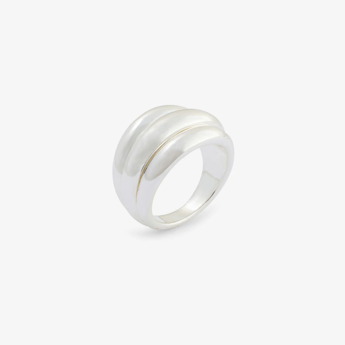 Bague à 3 anneaux argentée - Image 3