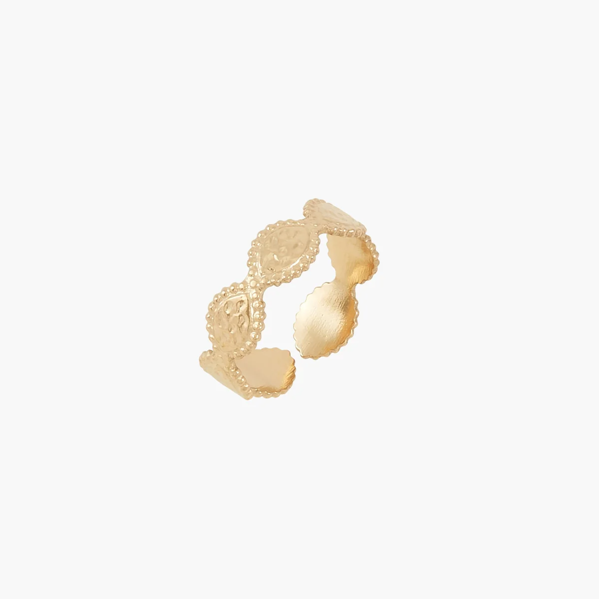 Bague ajustable acier Inoxydable doré - Image 2