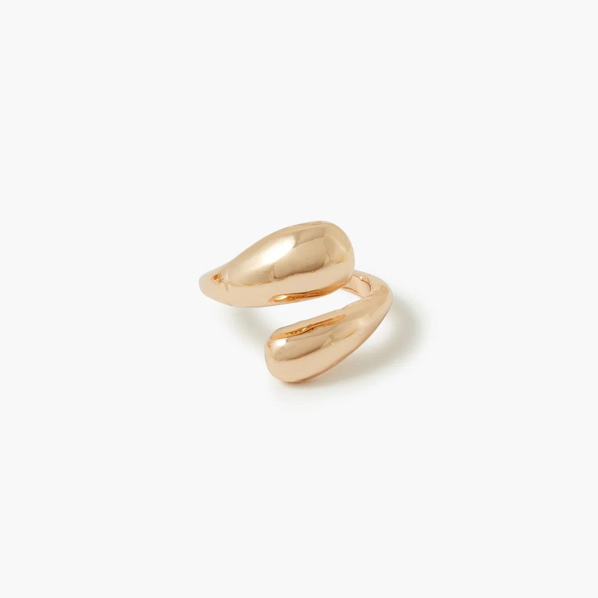 Bague enroulée dorée