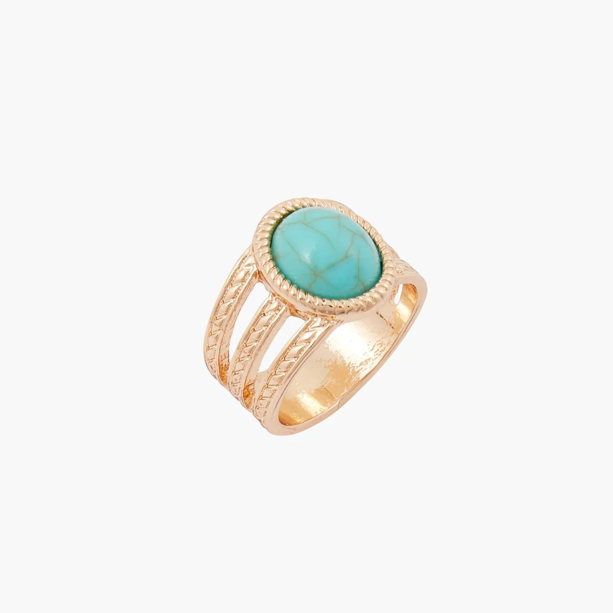 Bague large avec pierre fantaisie - Image 2