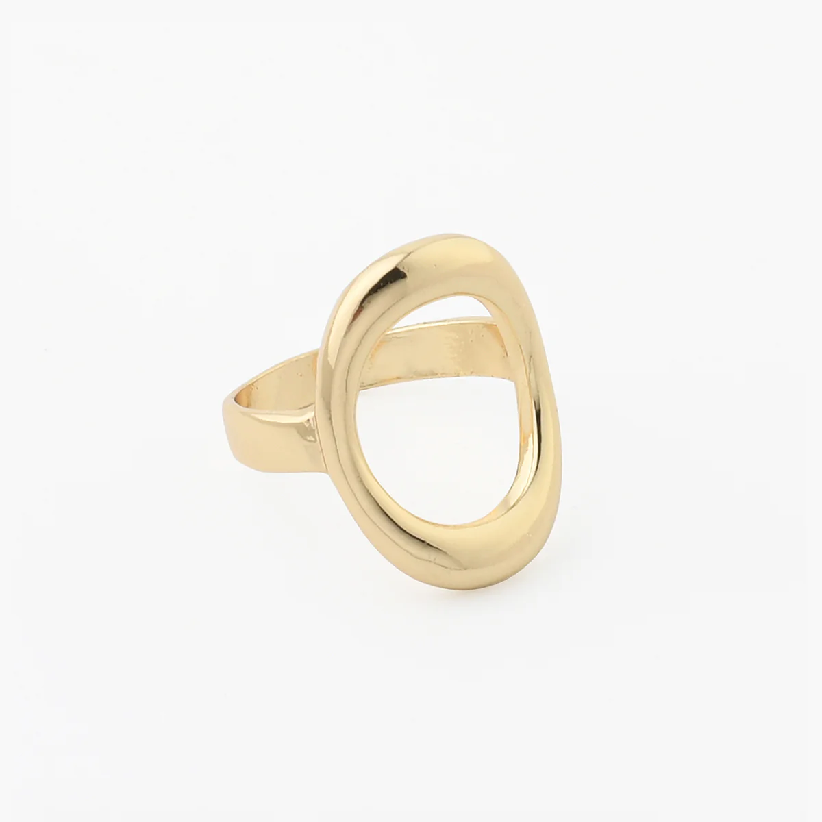 Bague ovale dorée - Image 2