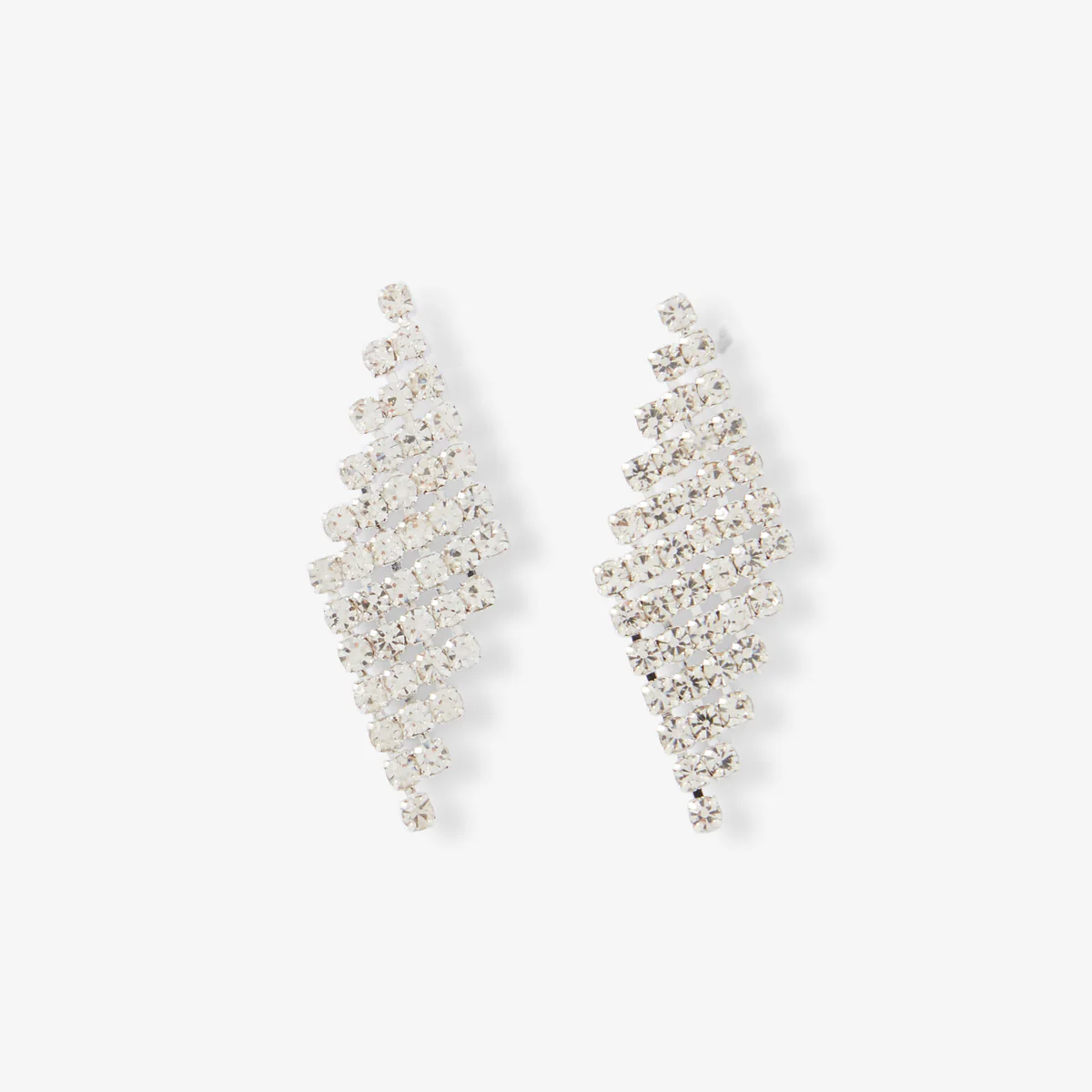 Boucles d’oreilles losange strassées