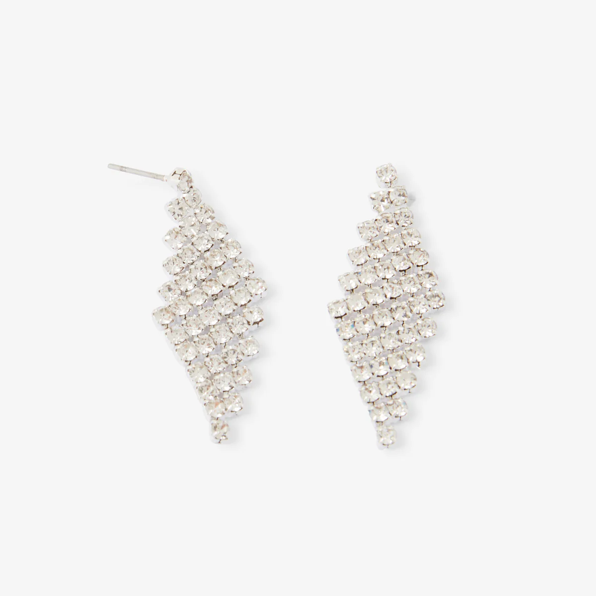 Boucles d’oreilles losange strassées - Image 2