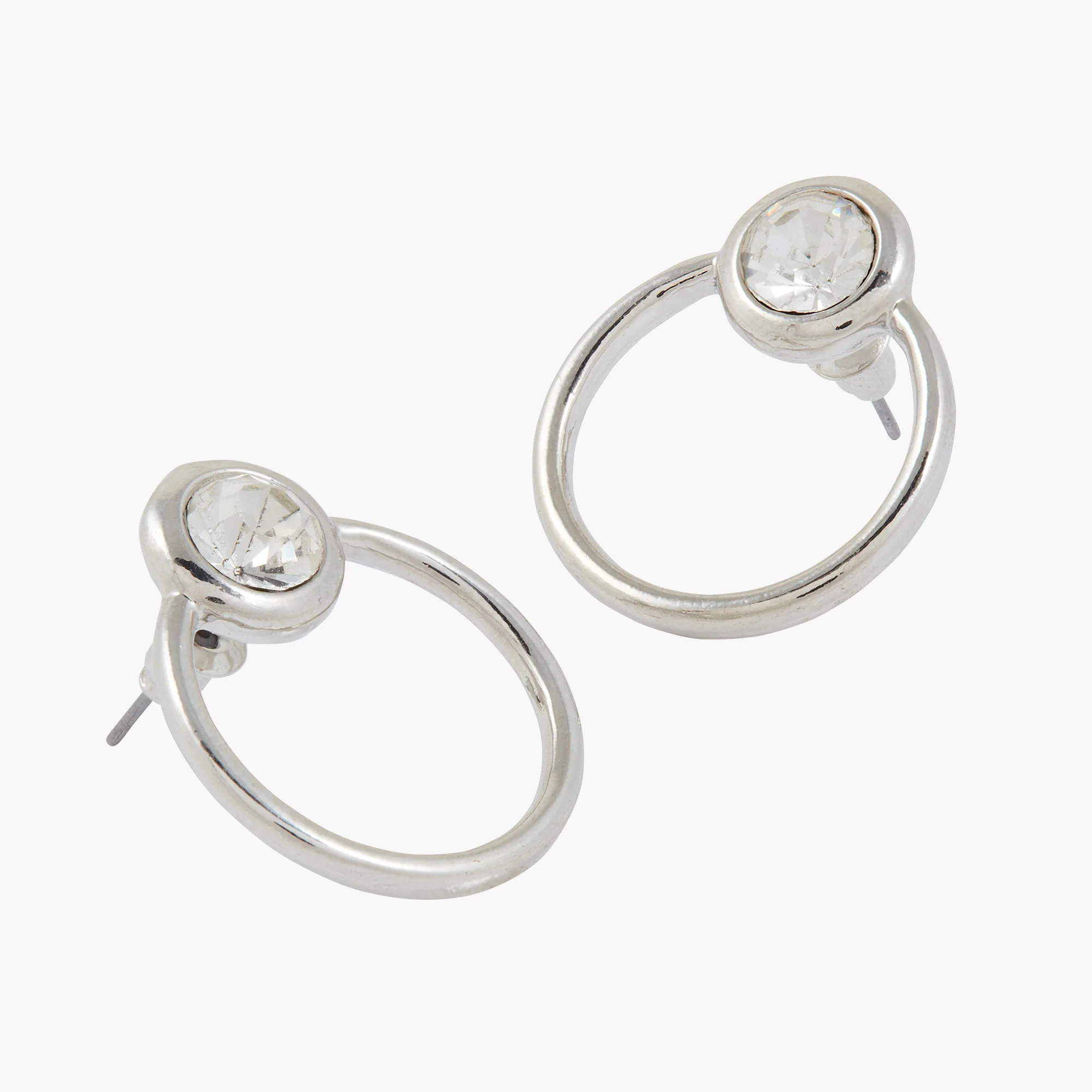 Boucles d'oreilles anneaux avec strass - Image 3