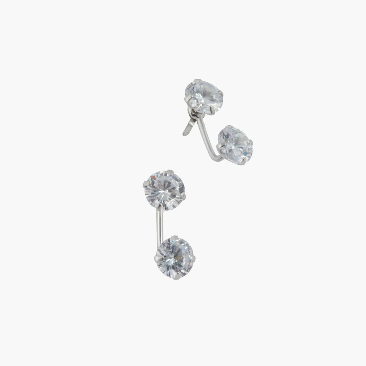 Boucles d'oreilles Argent Zirconium Garanti - Image 2