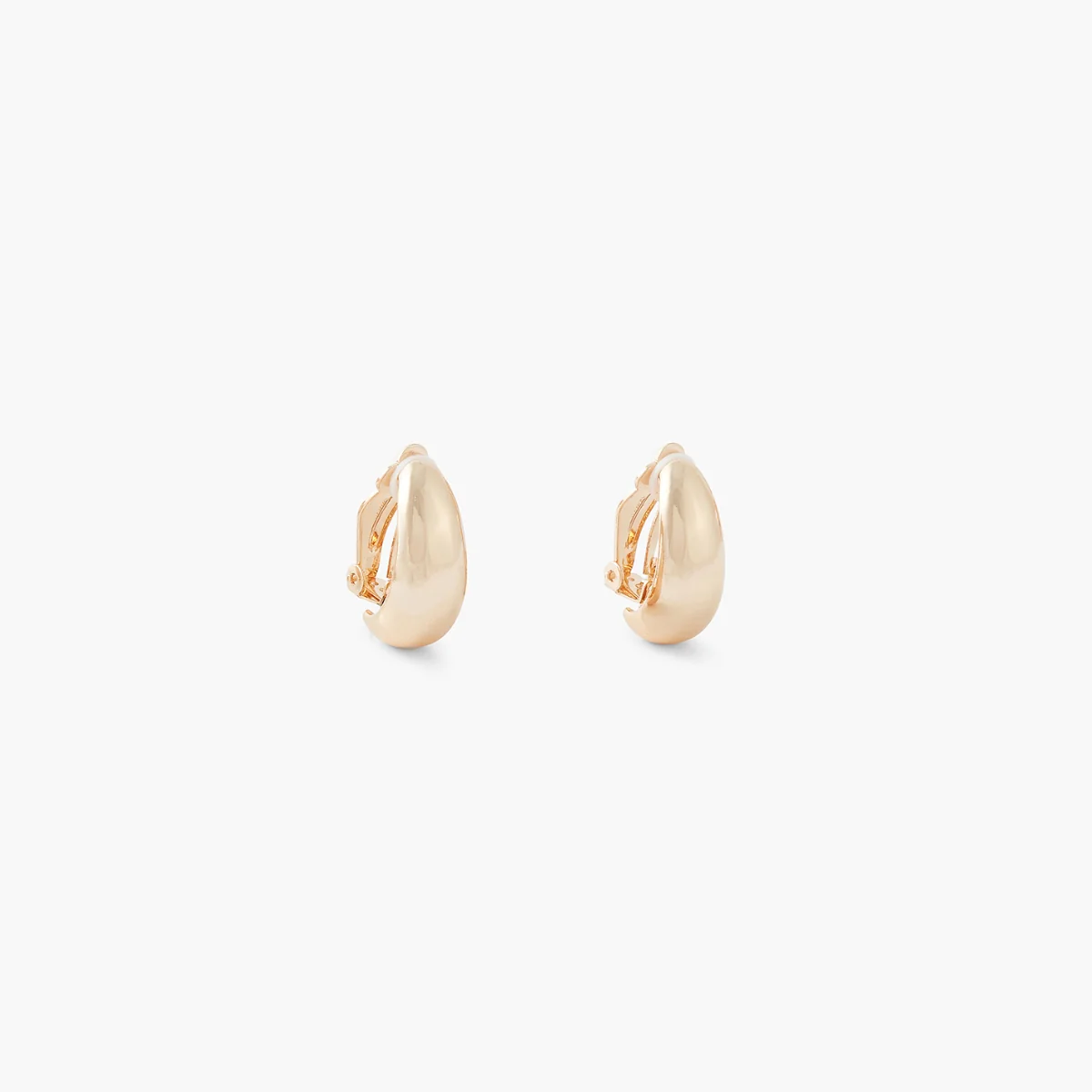 Boucles d'oreilles clips - gouttes dorées