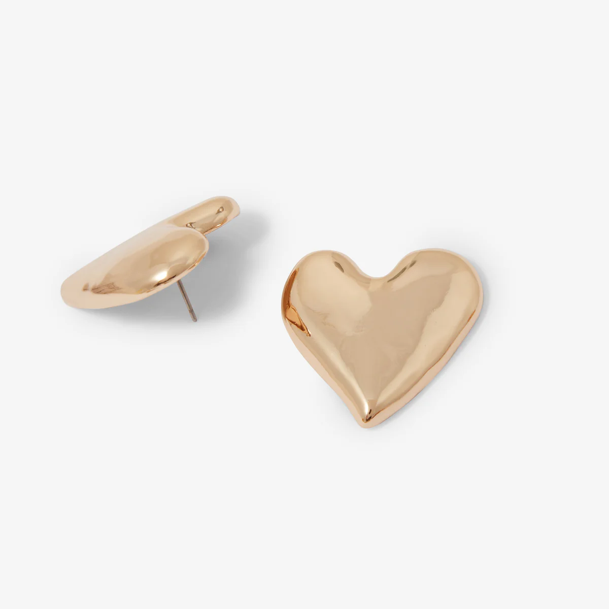 Boucles d'oreilles cœurs dorés - Image 2