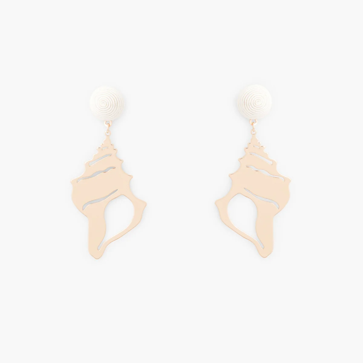 Boucles d'oreilles coquillages dorés