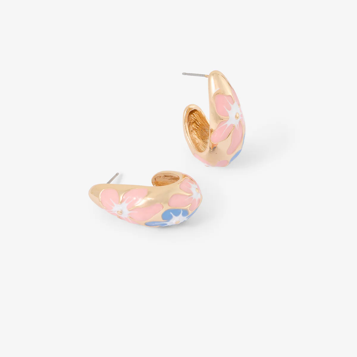 Boucles d'oreilles gouttes à motif fleurs - Image 2