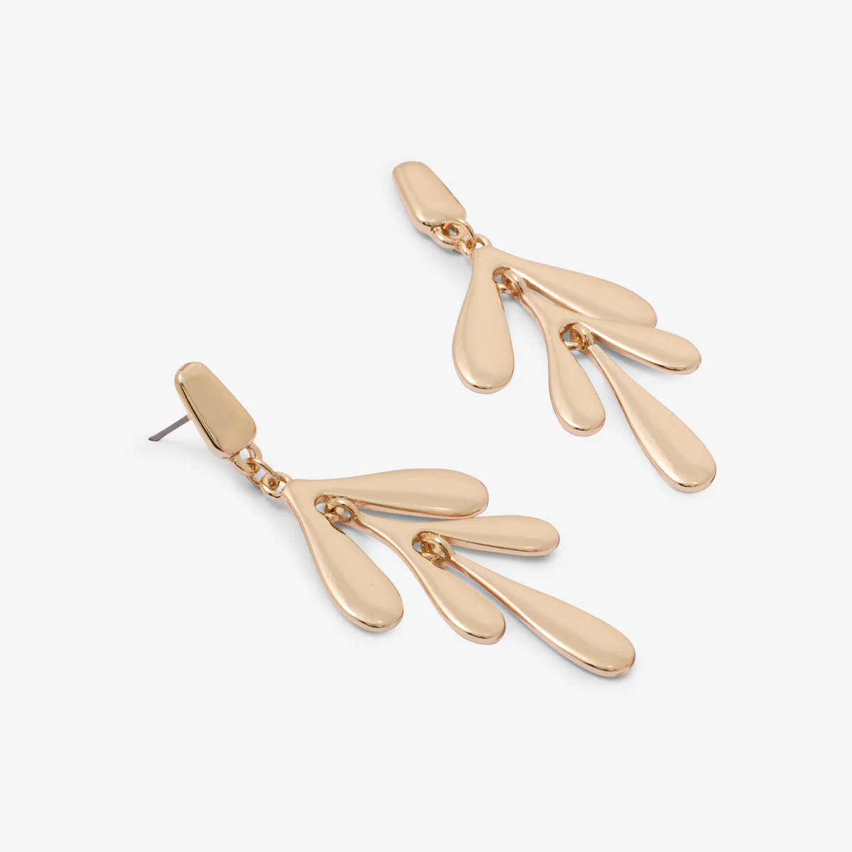 Boucles d'oreilles pendantes dorées - Image 3