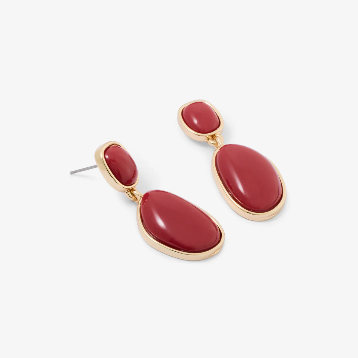 Boucles d'oreilles pendantes rouge - Image 2