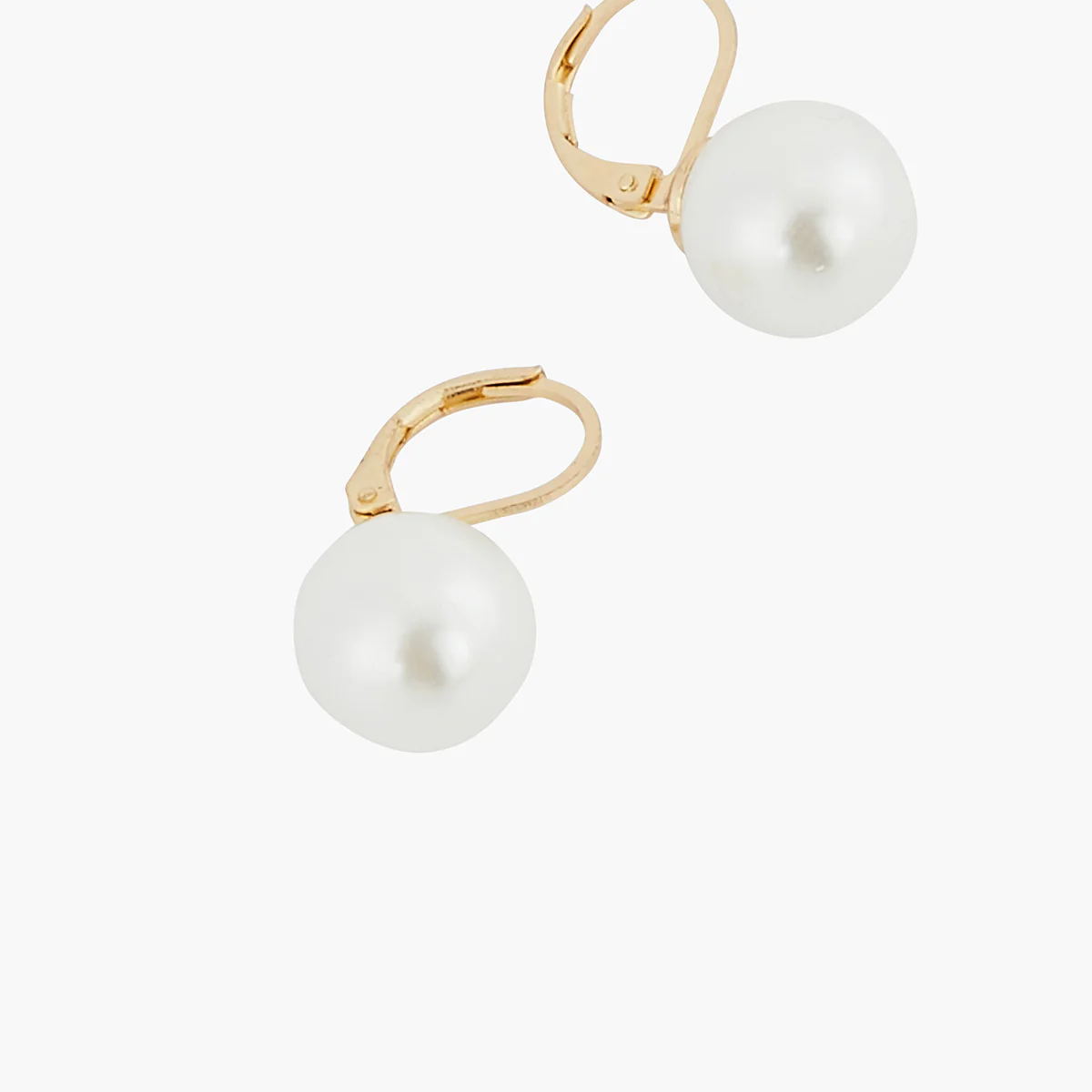 Boucles d'oreilles petites dormeuses perle de verre 12mm - Image 2