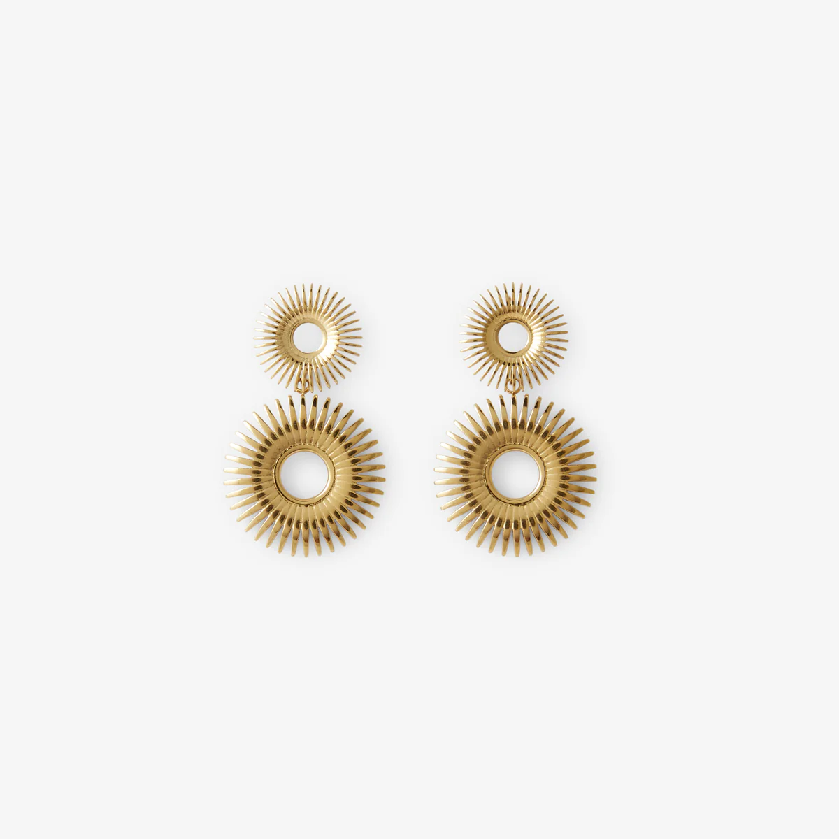 Boucles d'oreilles soleil acier inoxydable