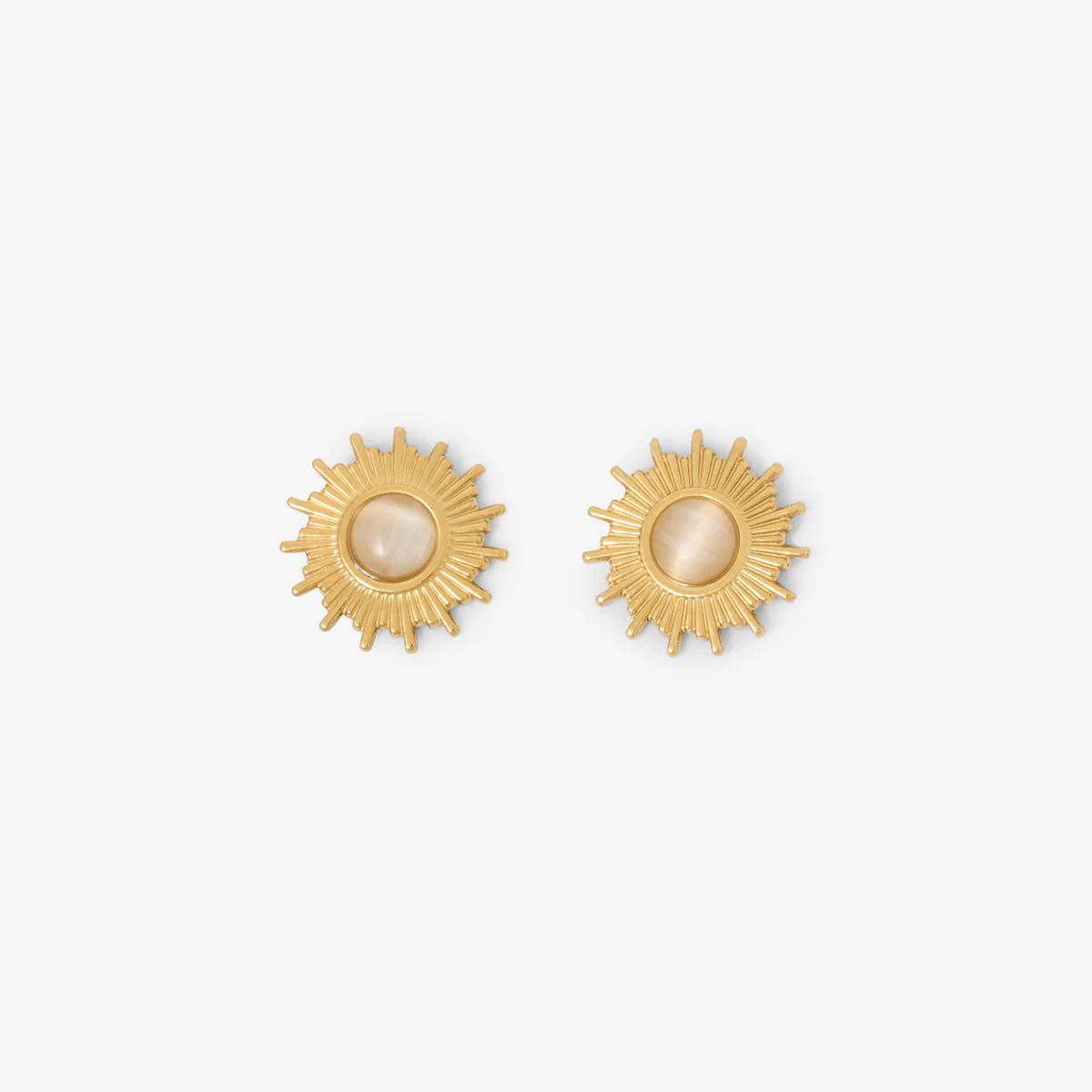 Boucles d'oreilles soleil en acier inoxydable