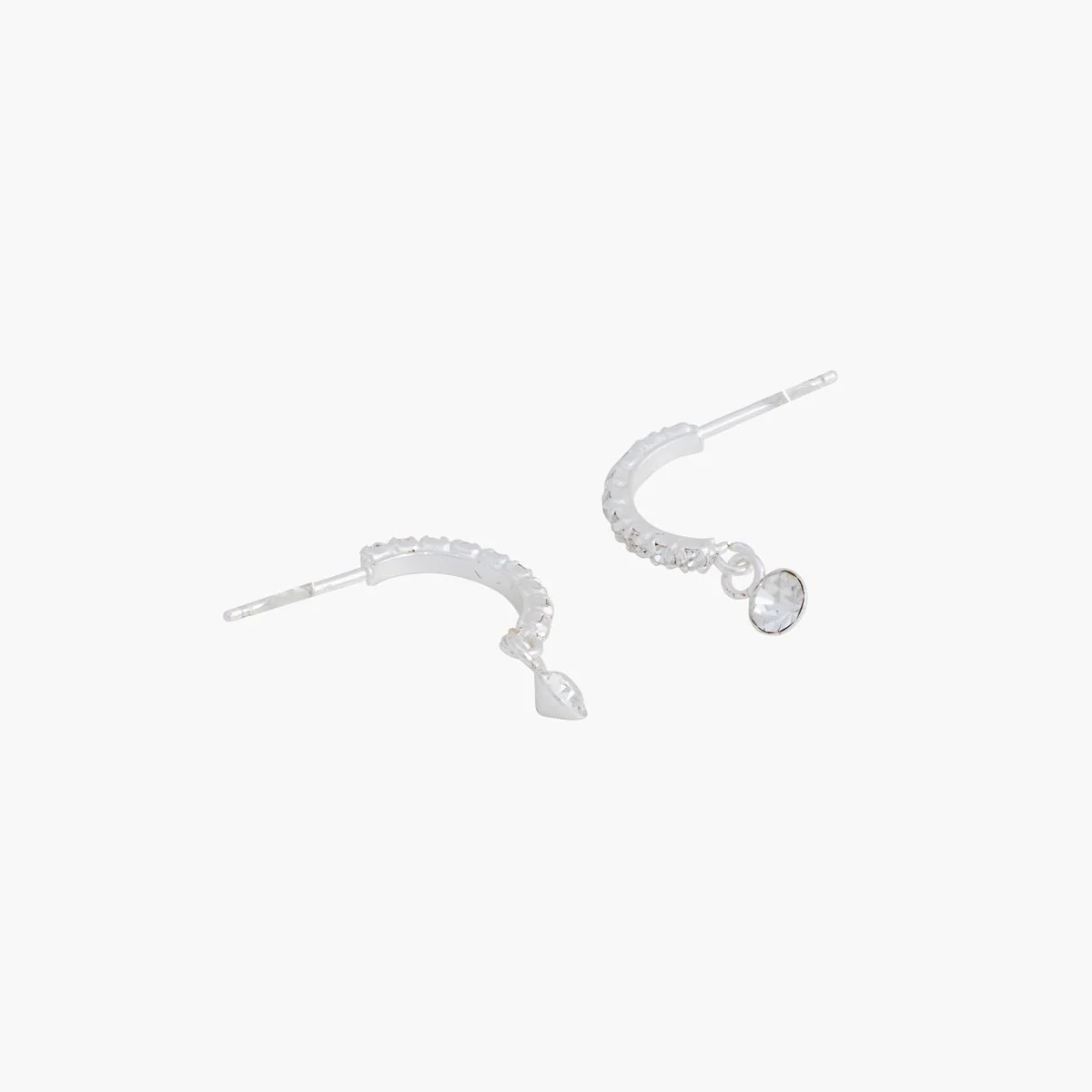 Boucles d'oreilles strassées et pendentif argent 925 - Image 2
