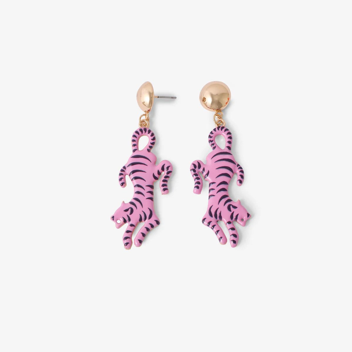 Boucles d'oreilles tigre rose - Image 3