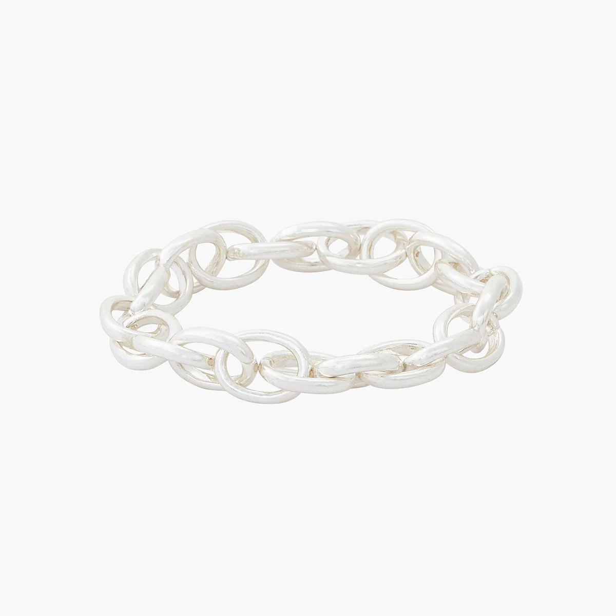 Bracelet à maillons argentés