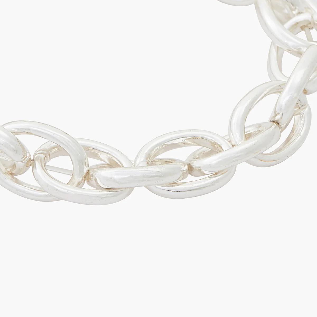 Bracelet à maillons argentés - Image 3