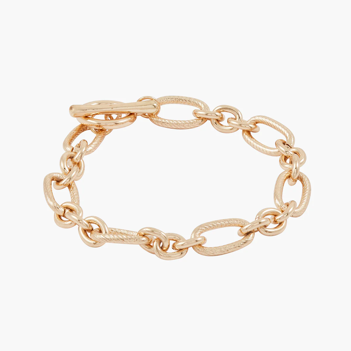 Bracelet gros maillons dorés