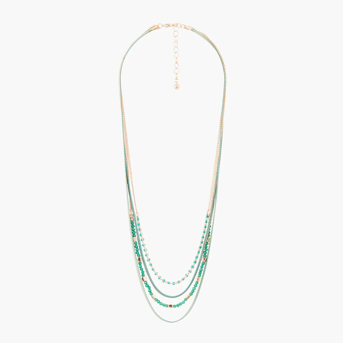 Collier 5 rangs chaines fantaisie - Image 2