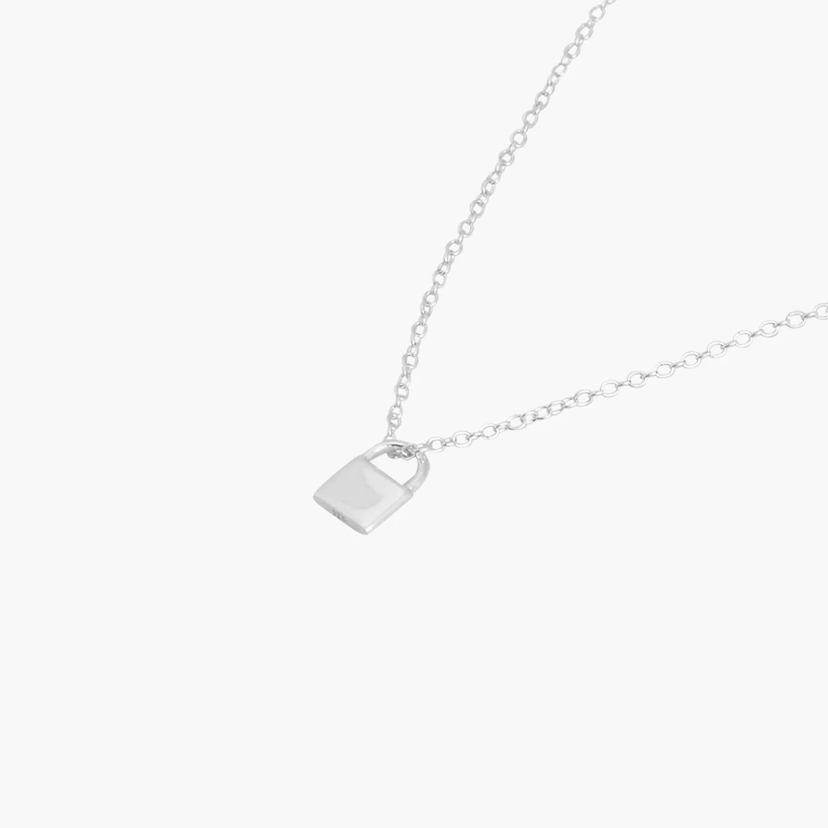 Collier à pendentif cadenas Argent Garanti 925 - Image 2