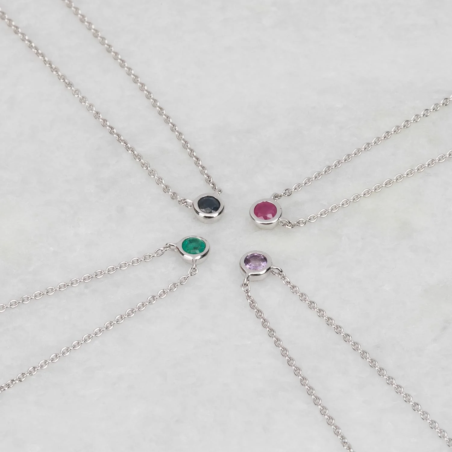 Collier argent 925 serti d'une pierre d'Améthyste - Image 3