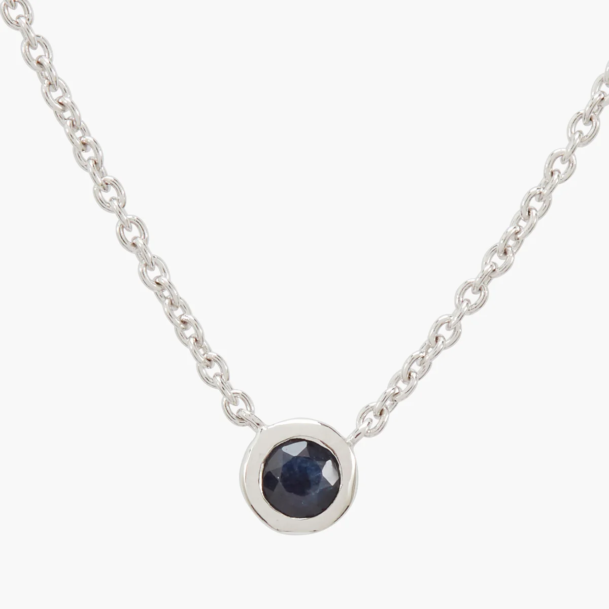 Collier argent 925 serti d'une pierre de Saphir - Image 3