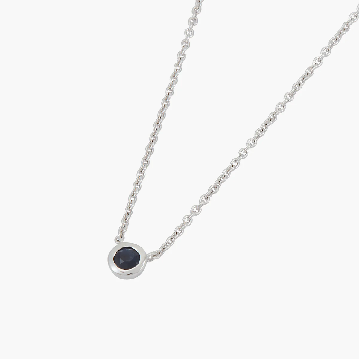 Collier argent 925 serti d'une pierre de Saphir - Image 4