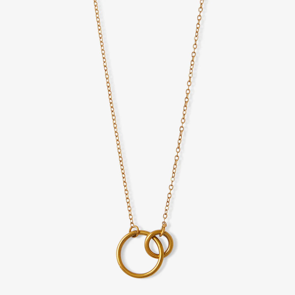 Collier cercles entremêlés acier inoxydable