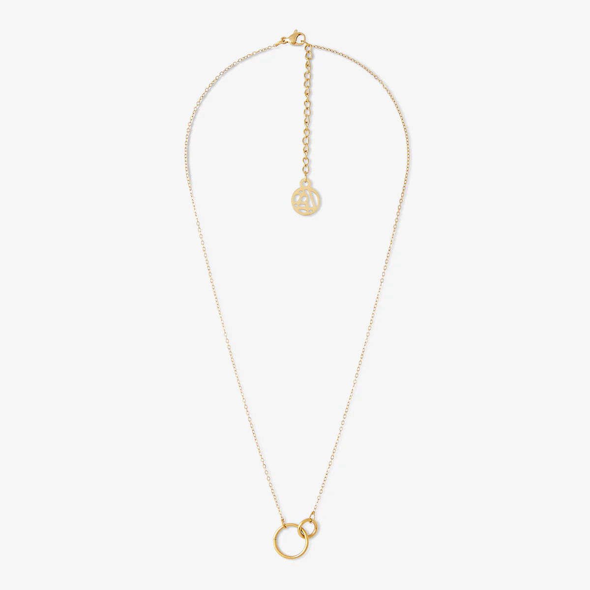 Collier cercles entremêlés acier inoxydable - Image 2