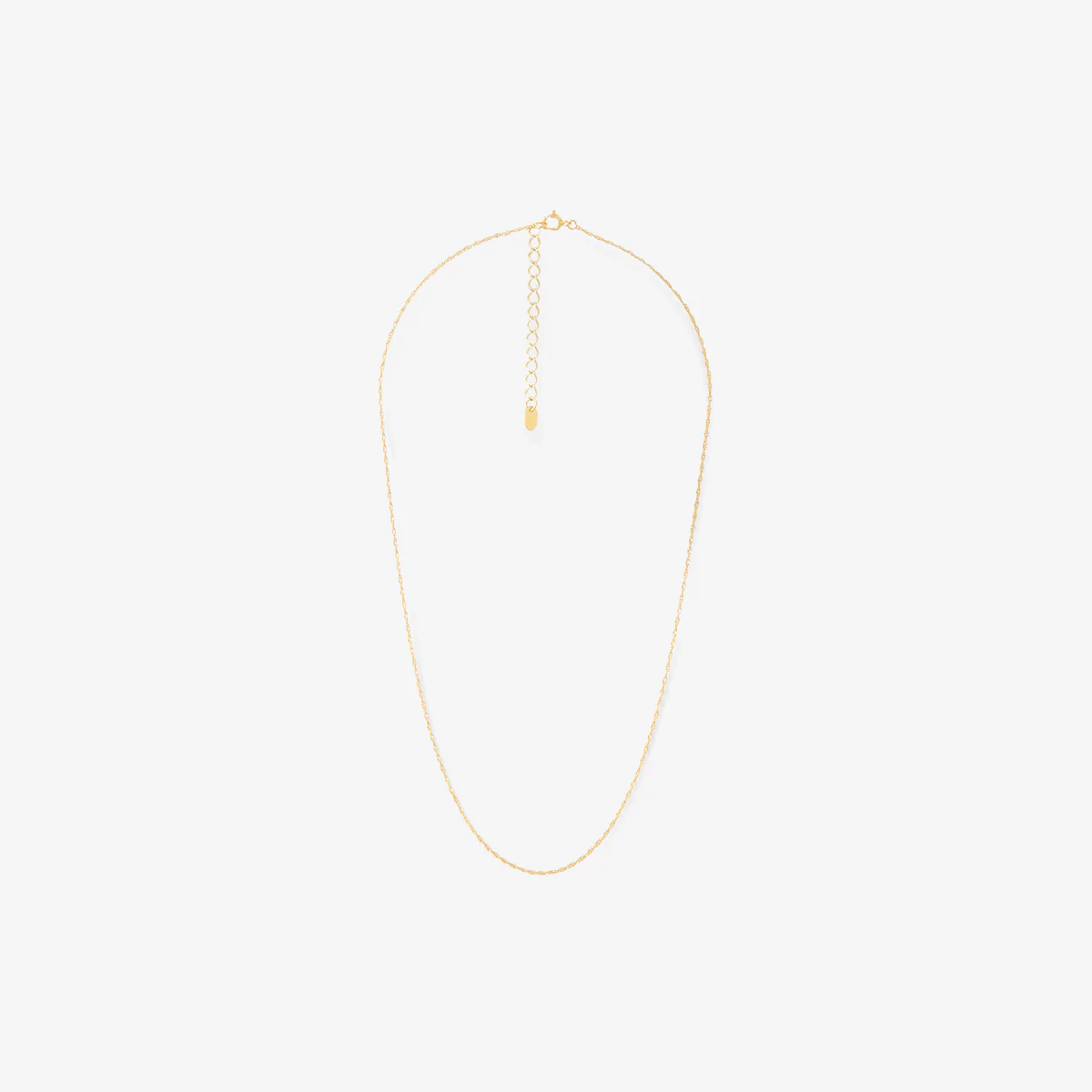 Collier chaîne fine torsadée en argent garanti 925 doré à l'or fin - Image 2