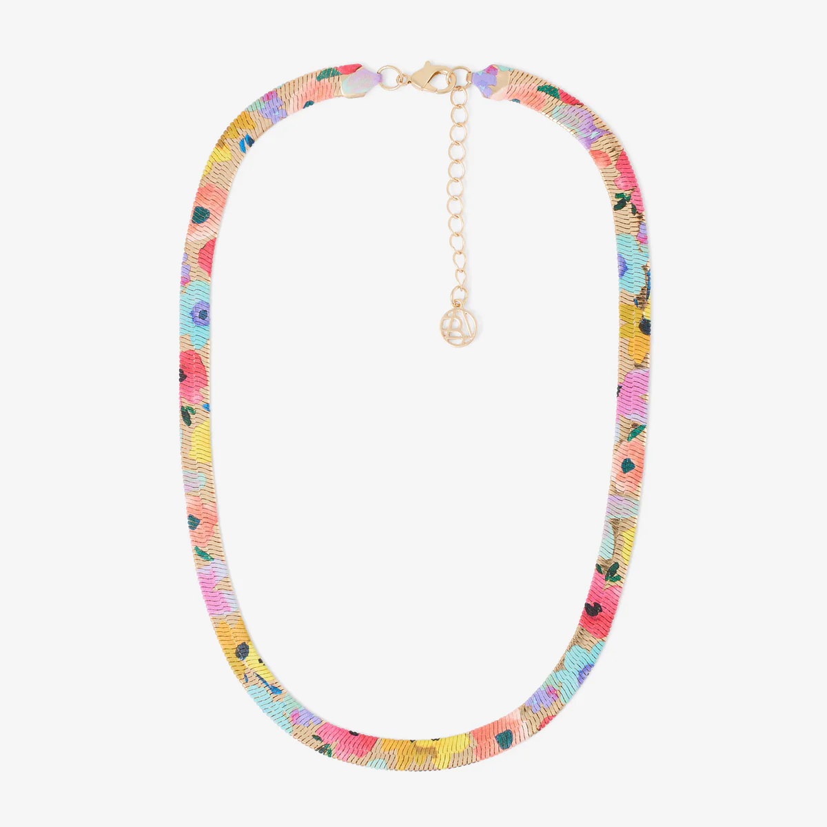 Collier chaine serpent Balagane imprimé floral - Image 2