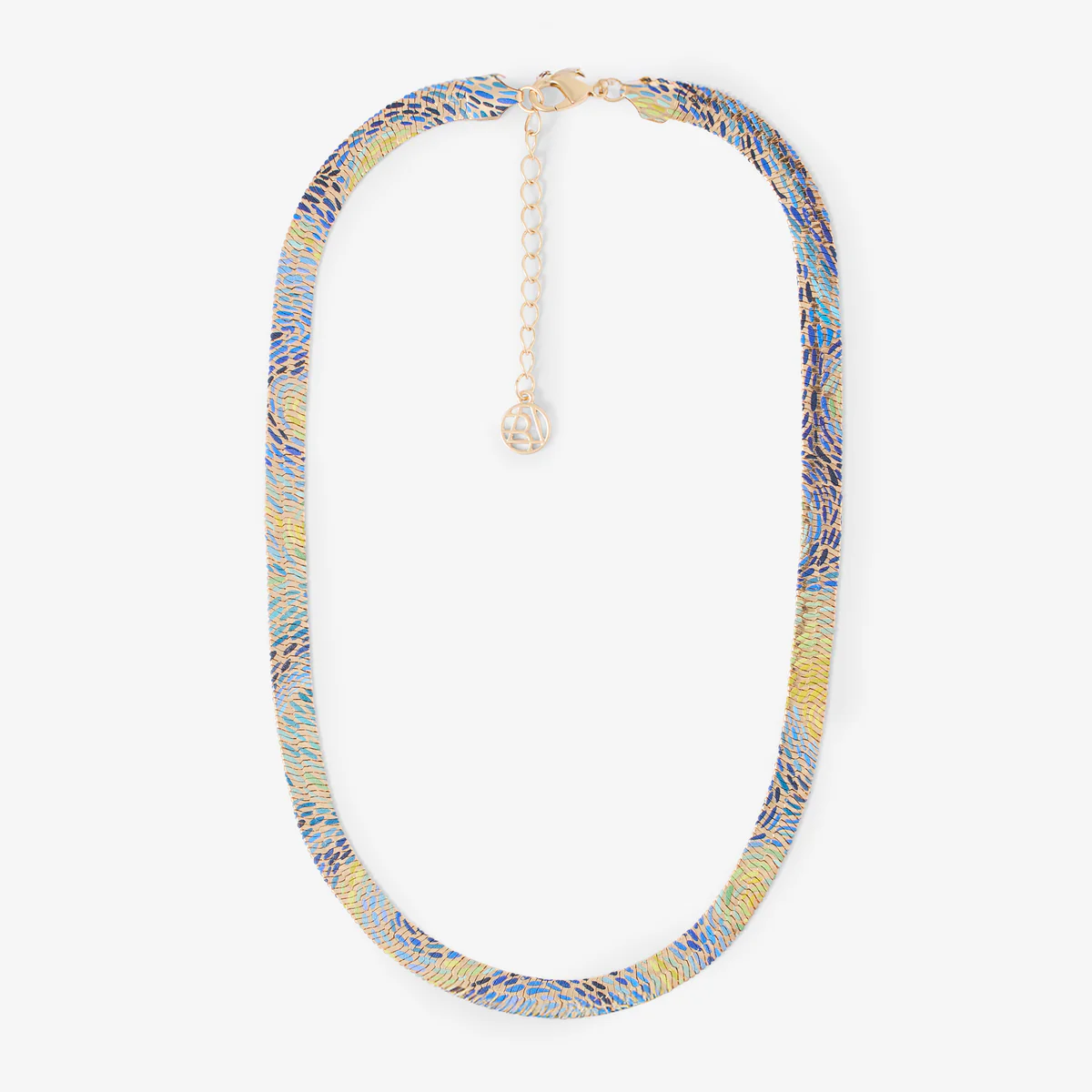 Collier chaine serpent Balagane imprimé pointillisme - Image 2