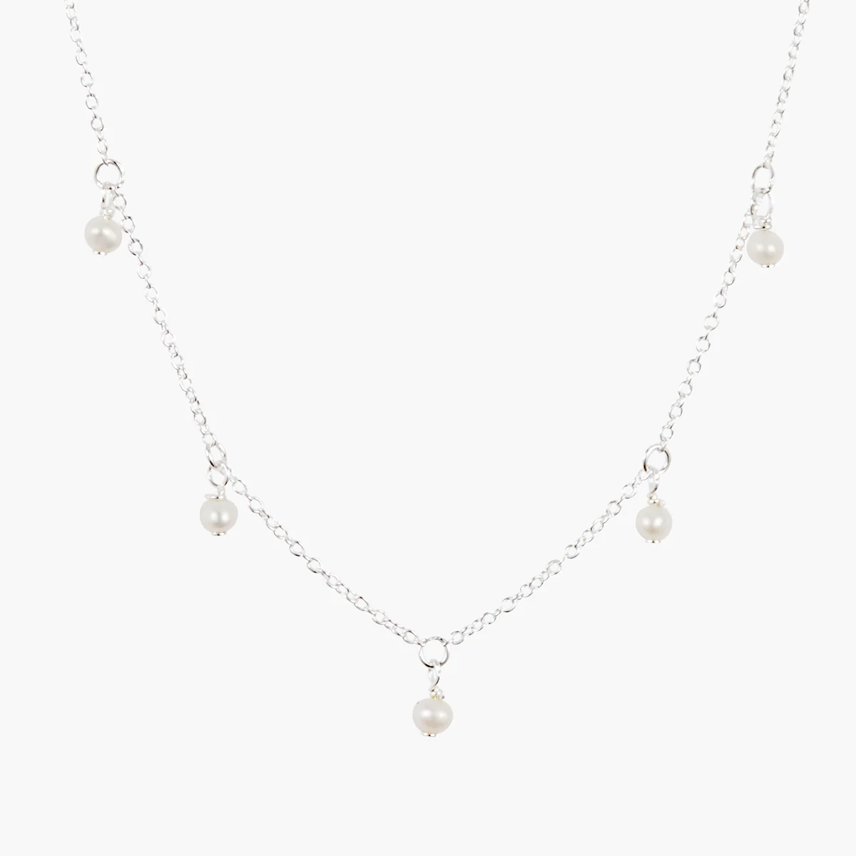 Collier en argent 925 et perles nacrées