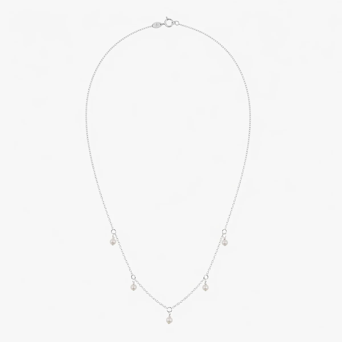 Collier en argent 925 et perles nacrées - Image 2