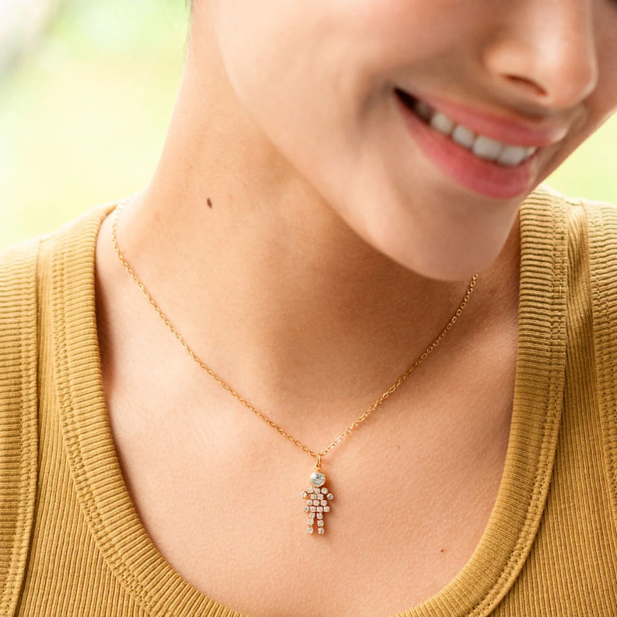 Collier family pendentif chien acier inoxydable - Image 3