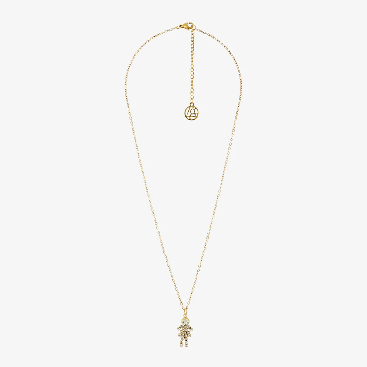 Collier family pendentif fille acier inoxydable - Image 3