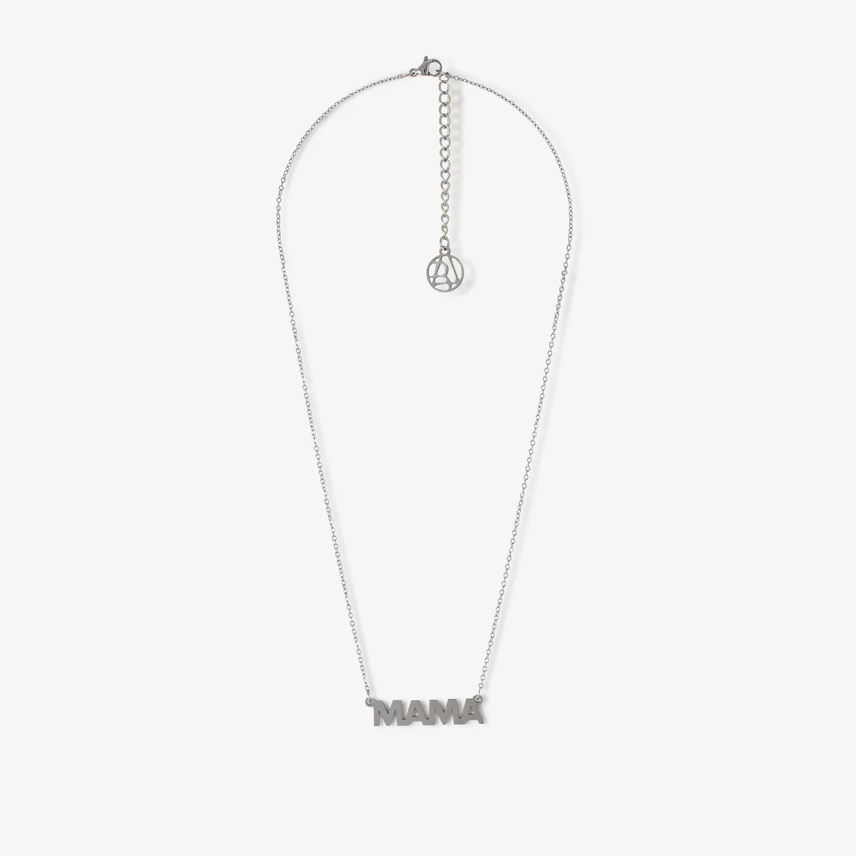 Collier MAMA acier inoxydable argenté - Image 2