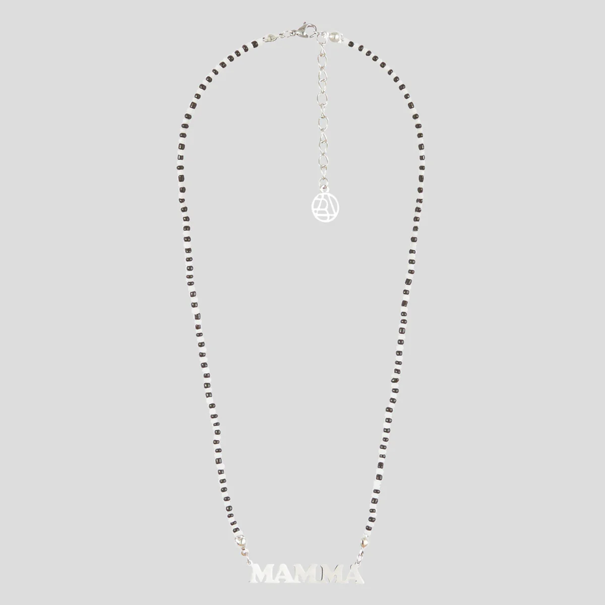 Collier Mamma en acier inoxydable argenté et perles de rocaille - Image 3