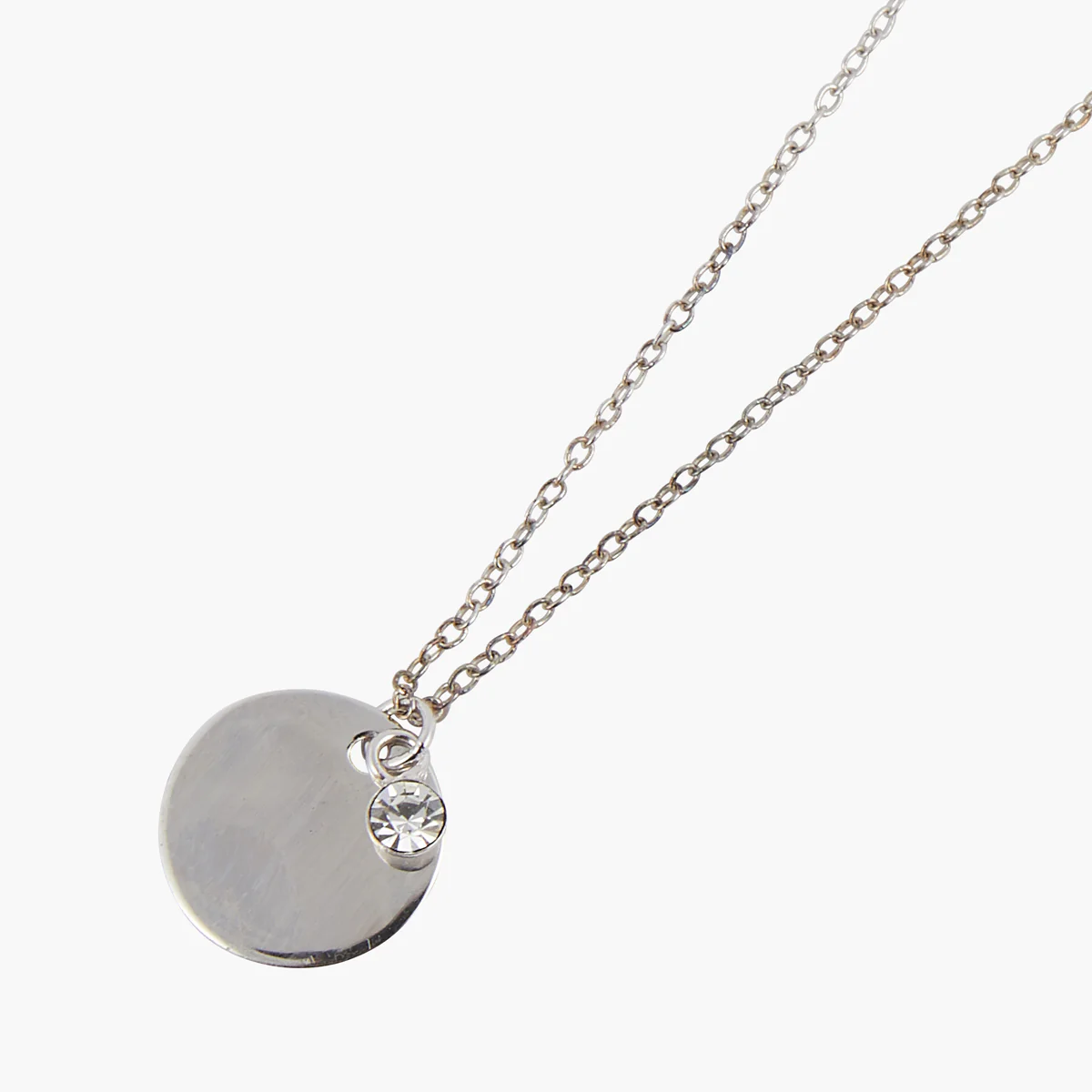 Collier médaillons argent 925 et strass - Image 3