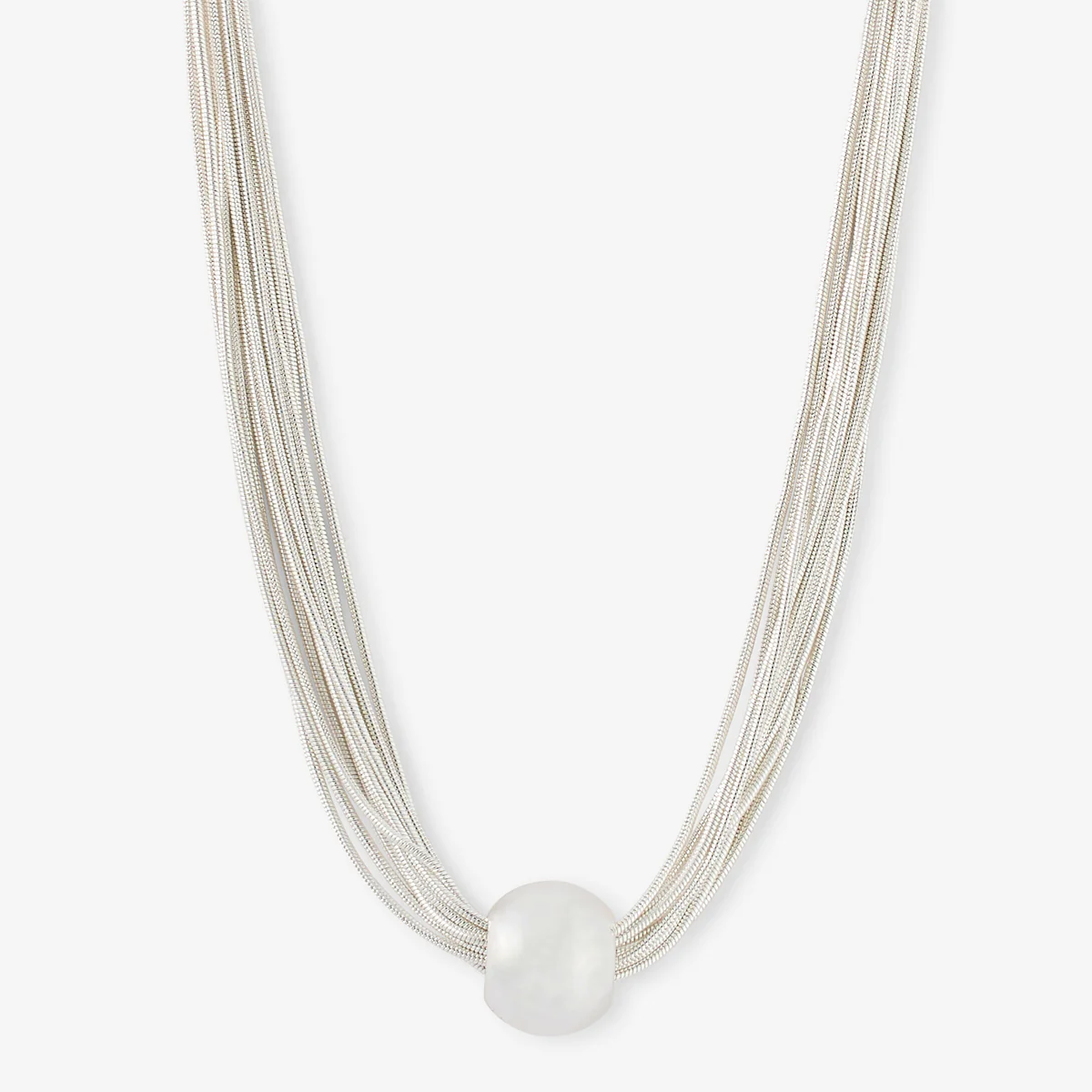 Collier multi chaines argentées