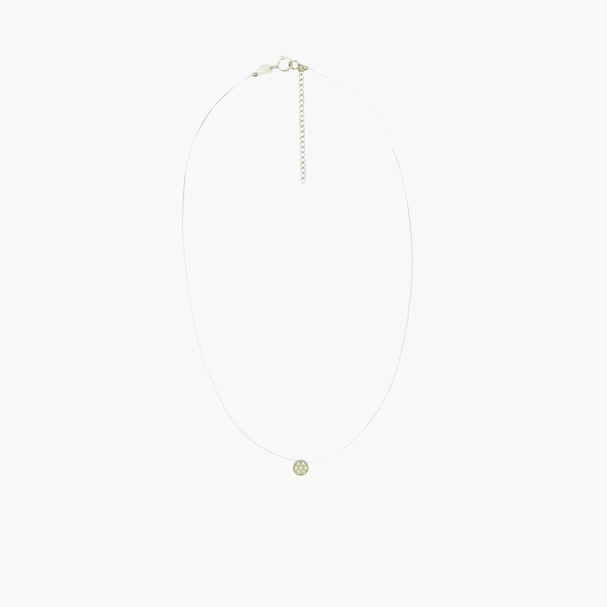 Collier nylon à pendentif de zircon et Argent Garanti 925 - Image 3