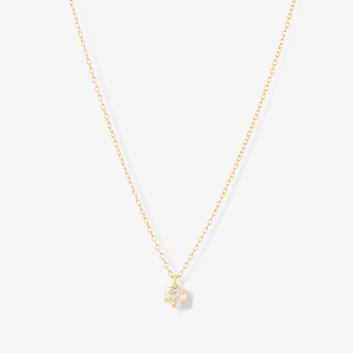 Collier pendentif de zircon - argent garanti 925 doré à l'or fin