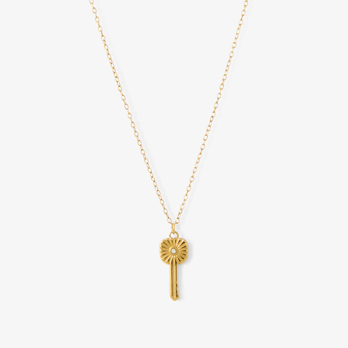 Collier pochon pendentif clé acier inoxydable - Image 3