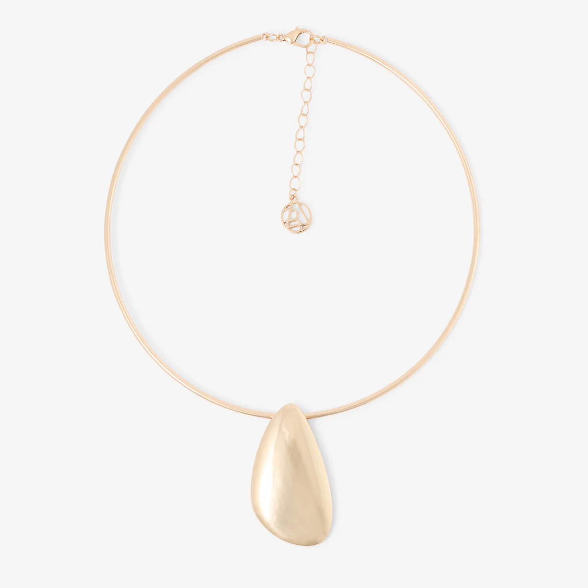 Collier torque pendentif goutte doré