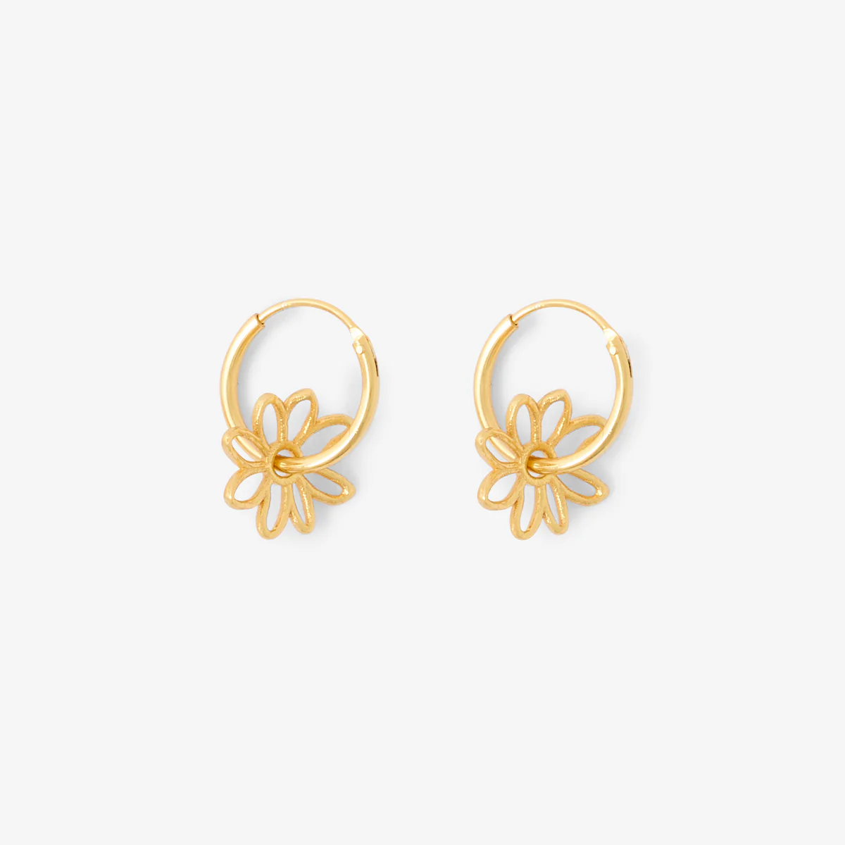 Créoles fleurs en argent 925