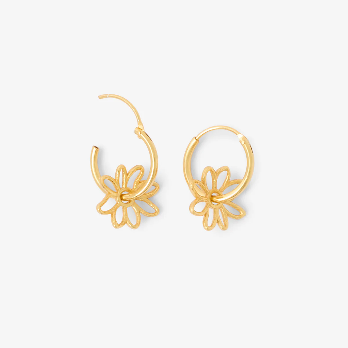 Créoles fleurs en argent 925 - Image 2