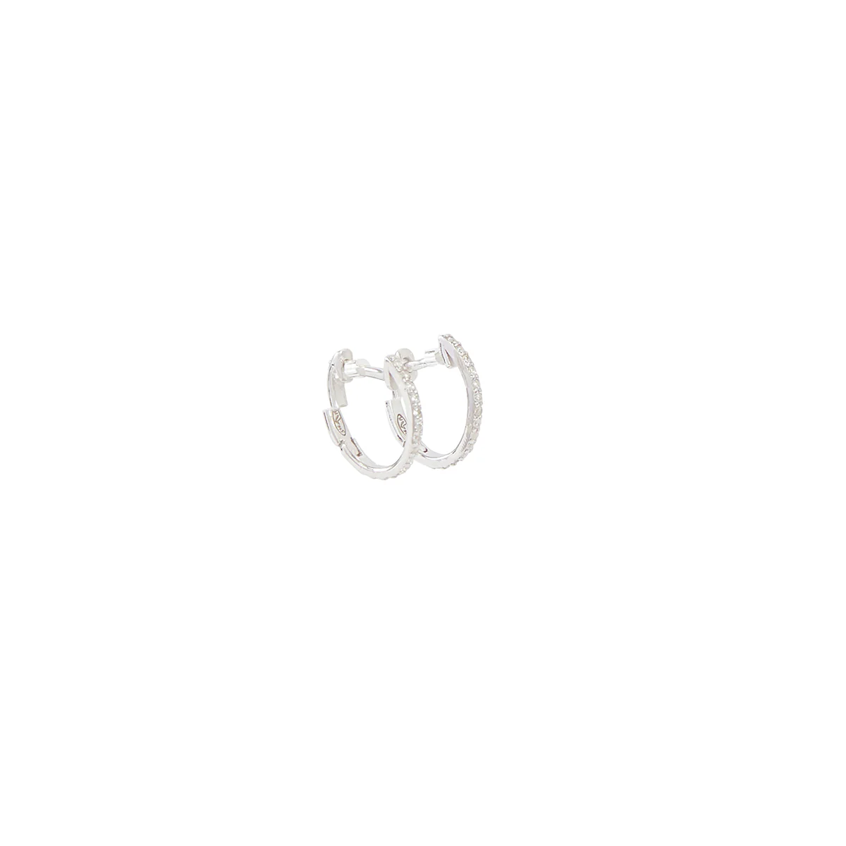 Créoles ovales zircon et argent garati 925