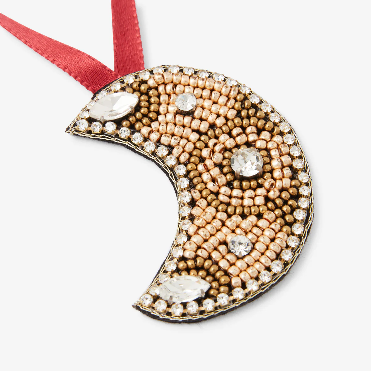 Décoration Lune perles de rocaille et strass - Image 3