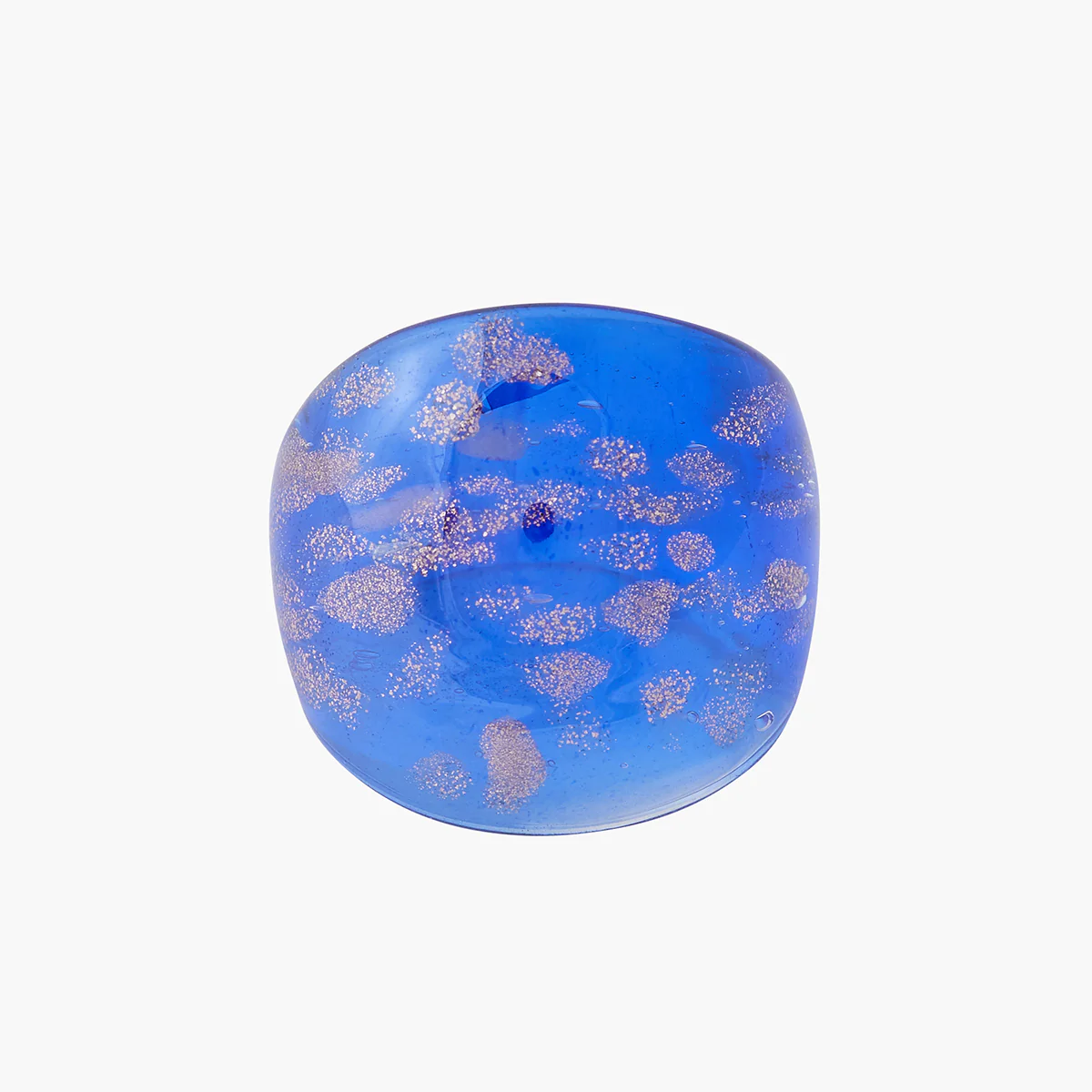 Grosse bague en verre bleue - Image 2